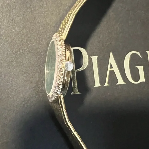 Rare Vintage Piaget Green Dial Ladies Diamond Watch - Picture 8 of 14